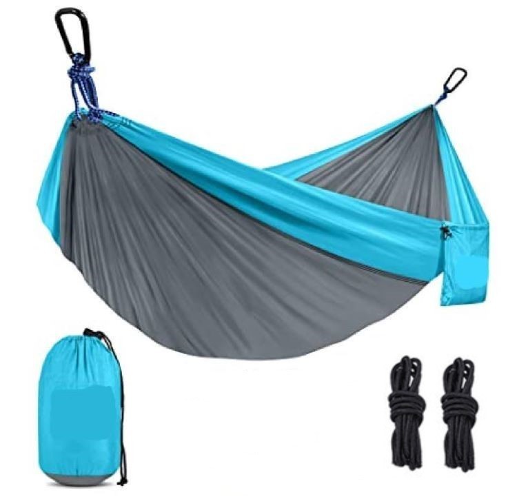 Buy Portable Camping Hammock (3m) Aquamarine/Grey at Mighty Ape NZ