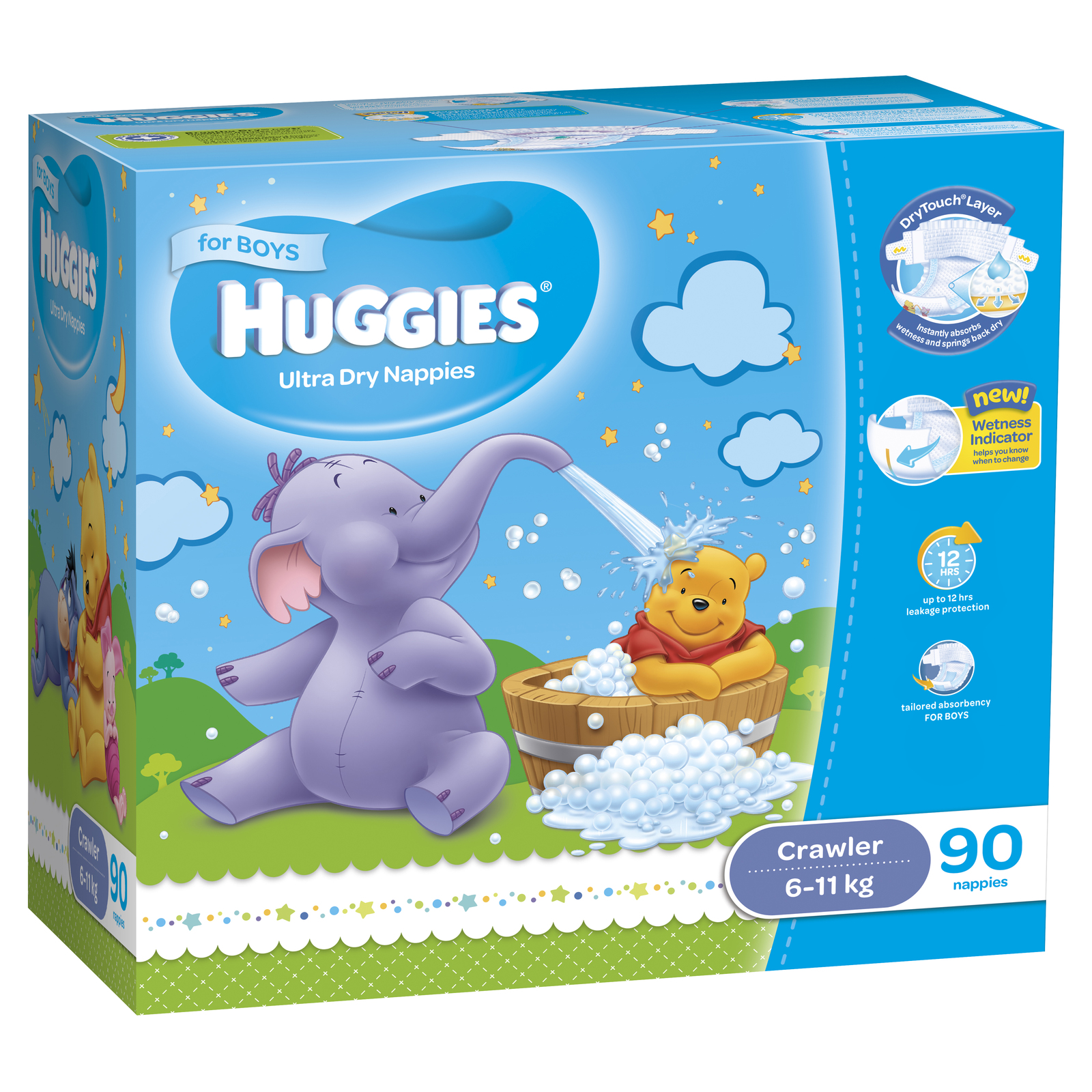 Huggies Ultra Dry Nappies: Jumbo Pack - Crawler Boy 6-11kg (90) image