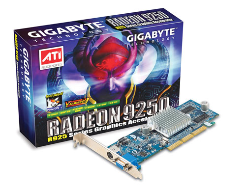 Gigabyte Graphics Card Radeon R9250 128M 64b AGP image