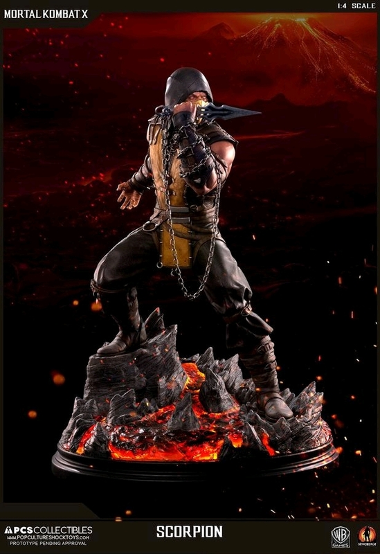 mortal kombat x scorpion statue