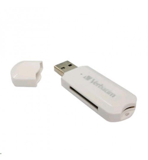 Verbatim USB 2.0 SD & microSD Card Reader (White) image