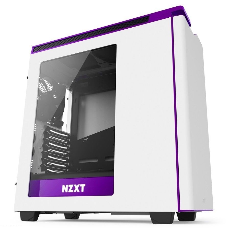 NZXT H440 Mid Tower Case 2015 Edition - White/Purple image