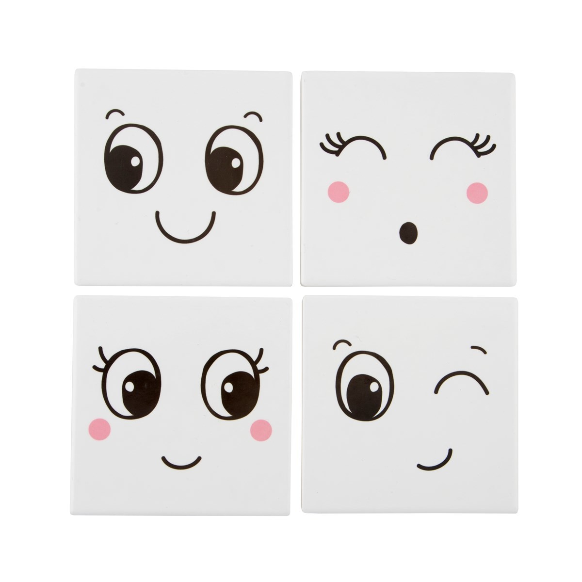 Fun Faces Coasters (Set Of 4) image