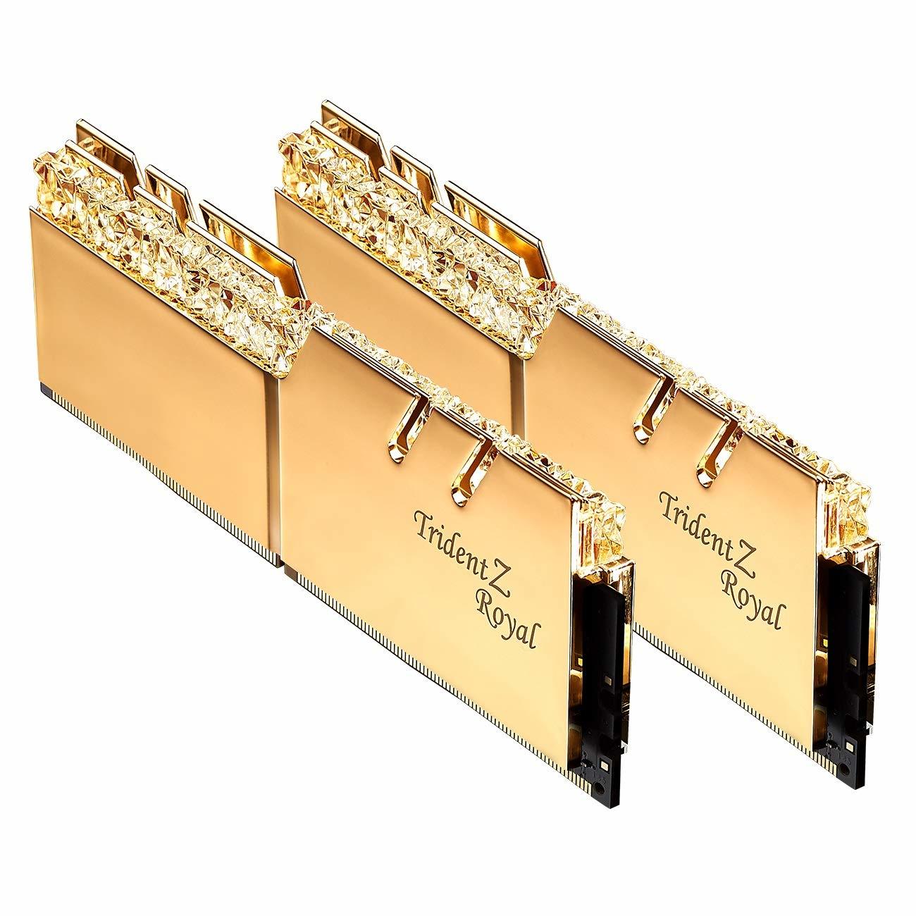 2 x 8GB G.SKILL Trident Z Royal 3200Mhz DDR4 Desktop Memory - Gold image