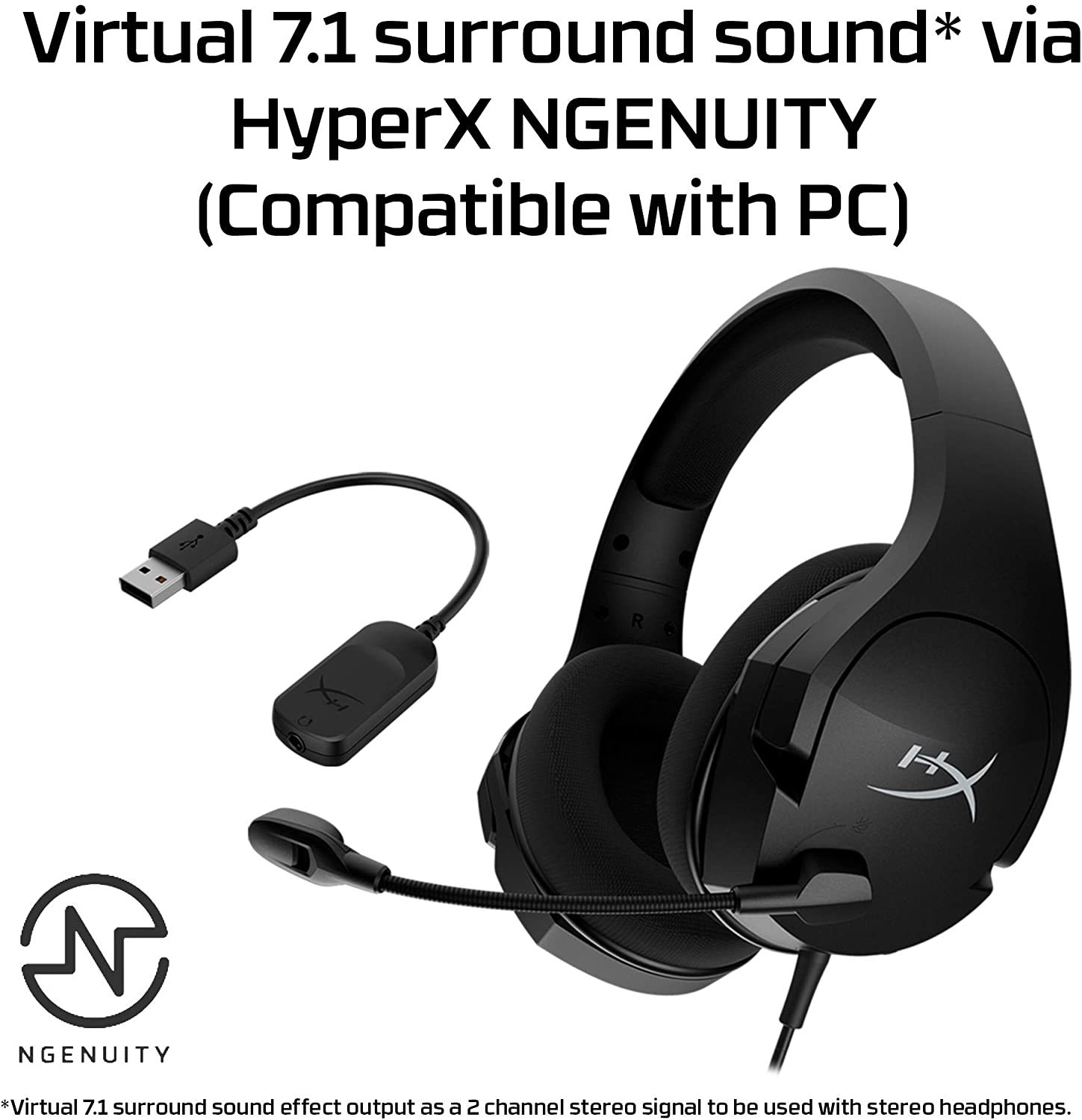 HyperX Cloud Stinger Core 7.1 Wired Gaming Headset for PC image