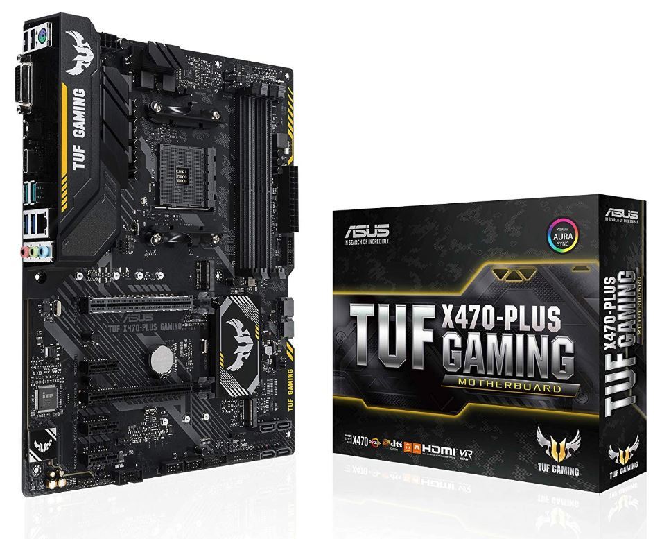 Asus TUF X470-Plus Gaming AMD Ryzen2 AM4 DDR4 Hdmi Dvi M.2 Atx Motherboard