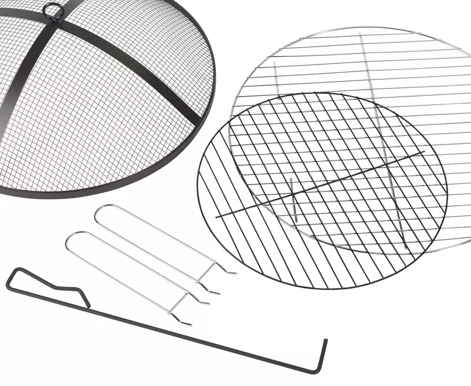 Round Foldable Fire Pit and BBQ Grill (56x42cm) + Carry Bag image