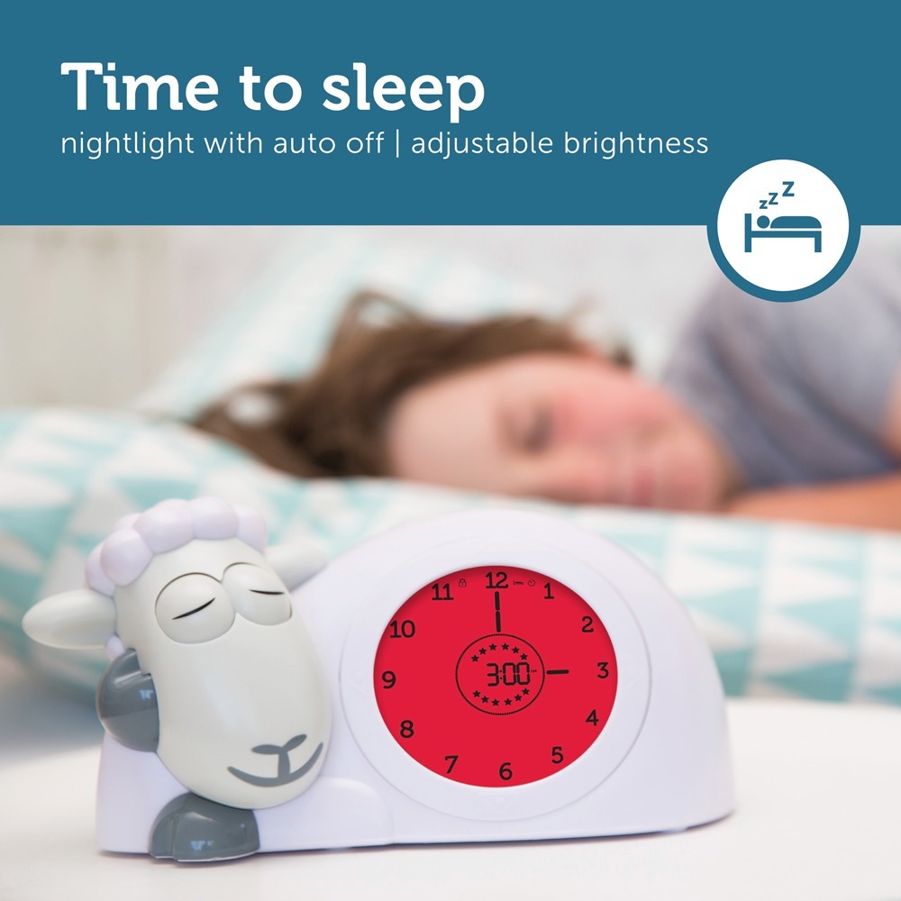 Zazu Sam the Sheep Sleep Trainer Clock - Pink image