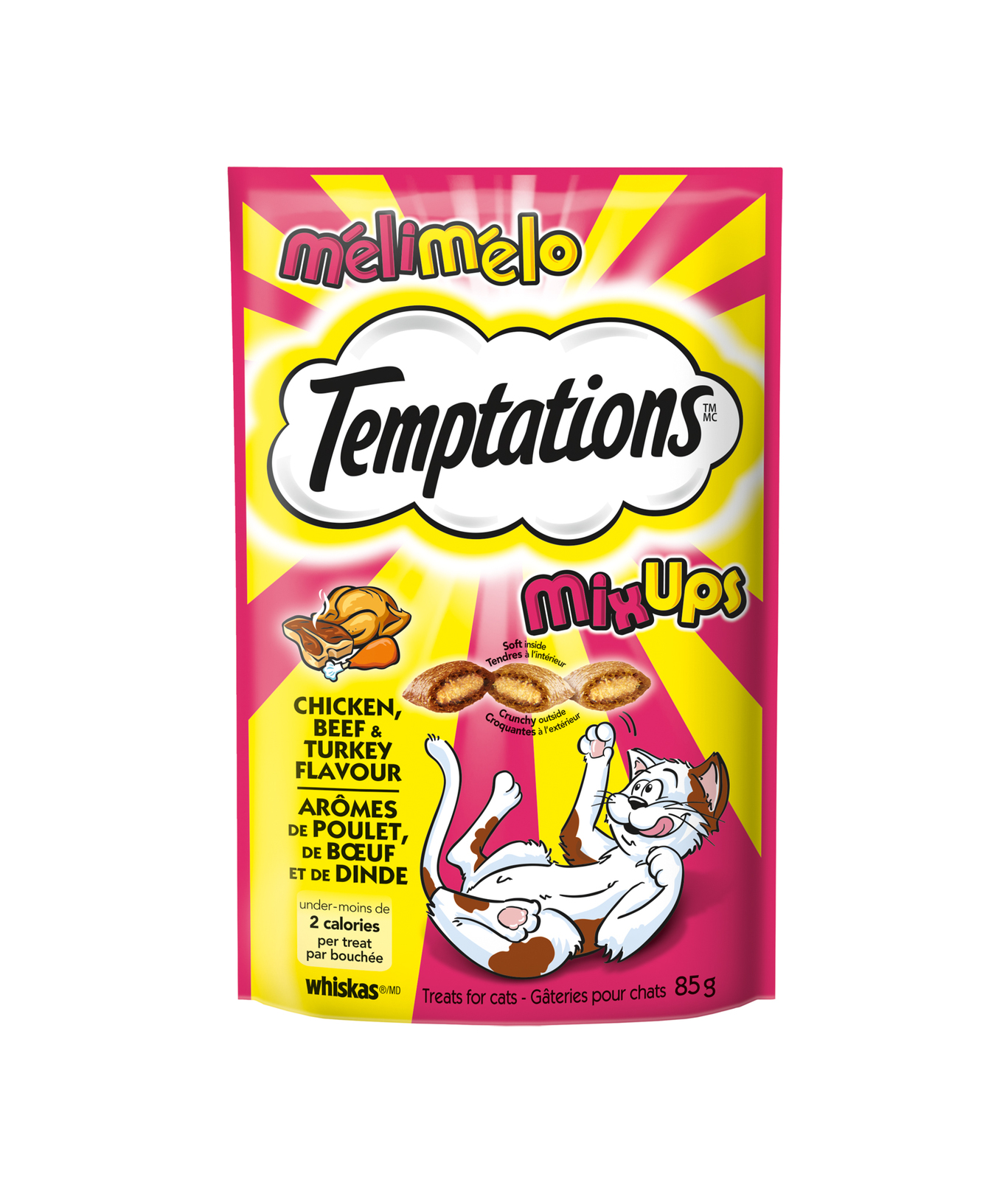 Temptations Mixups Cat Treats - Chicken, Beef and Turkey Flavours (85g) image