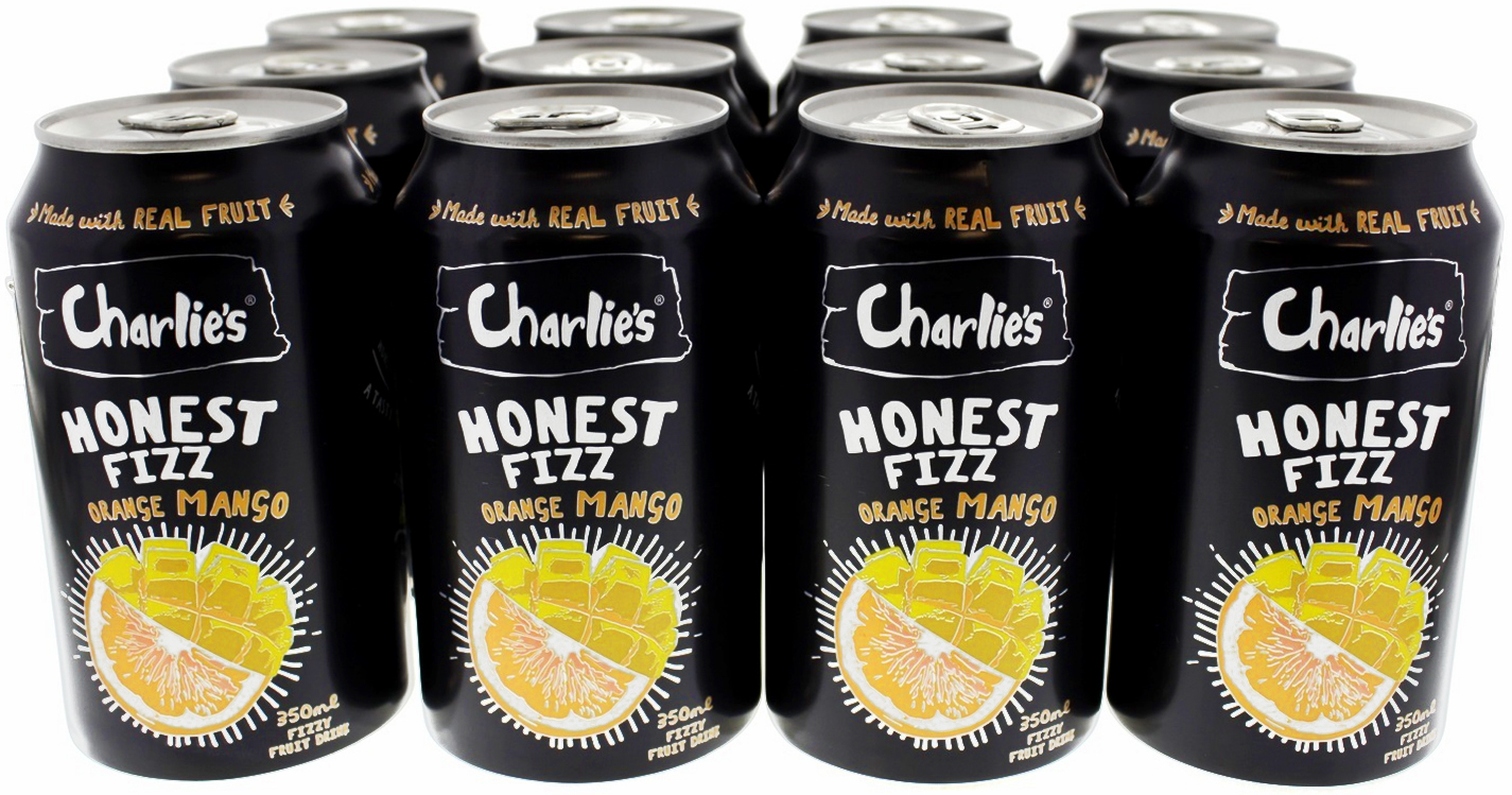Charlie's Honest Fizz- Orange Mango 320ml (12 Pack) image