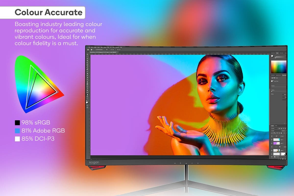 Kogan 24" Full HD Curved 144Hz VRR Gaming Monitor (1920 x 1080) at