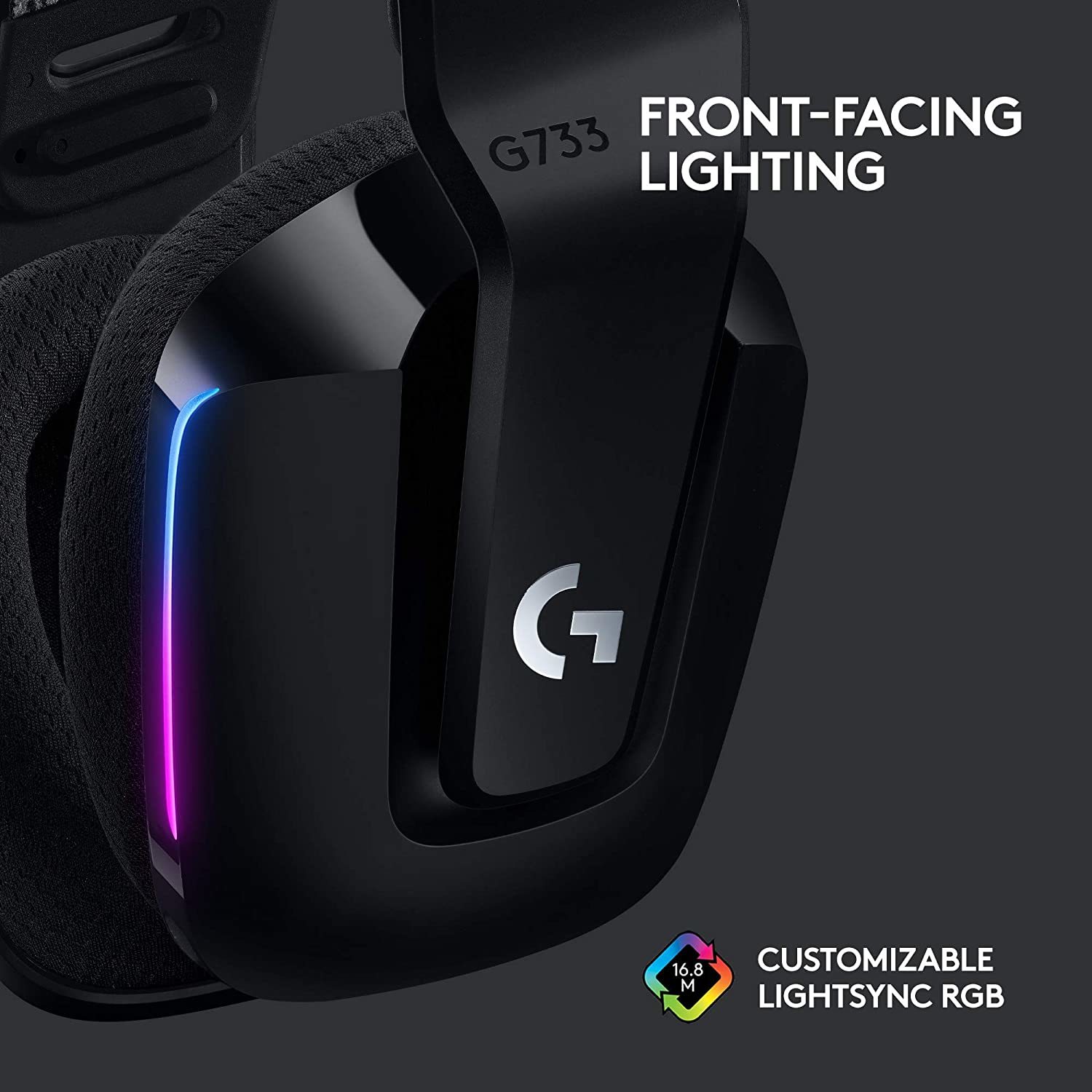 Logitech G733 LIGHTSPEED Wireless RGB Gaming Headset - Black for PC, PS4 image