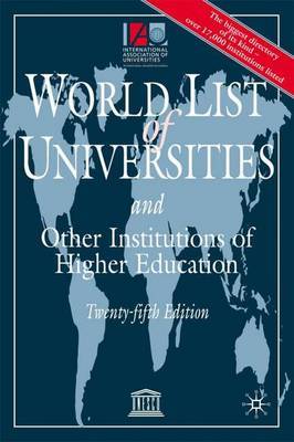 The World List of Universities and Other Institutions of Higher Education by International Association of Universities image
