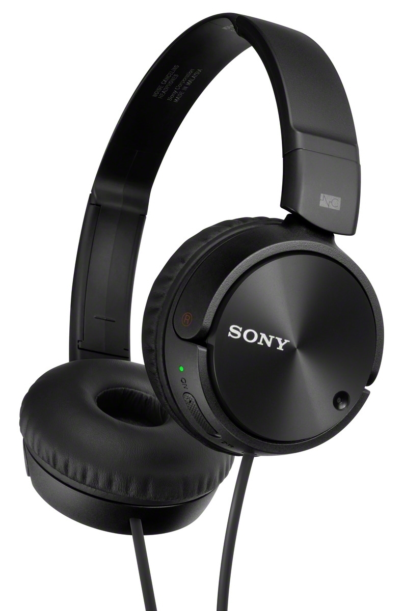 Sony: MDR-ZX110NC Overhead Noise Cancelling Headphones - Black image