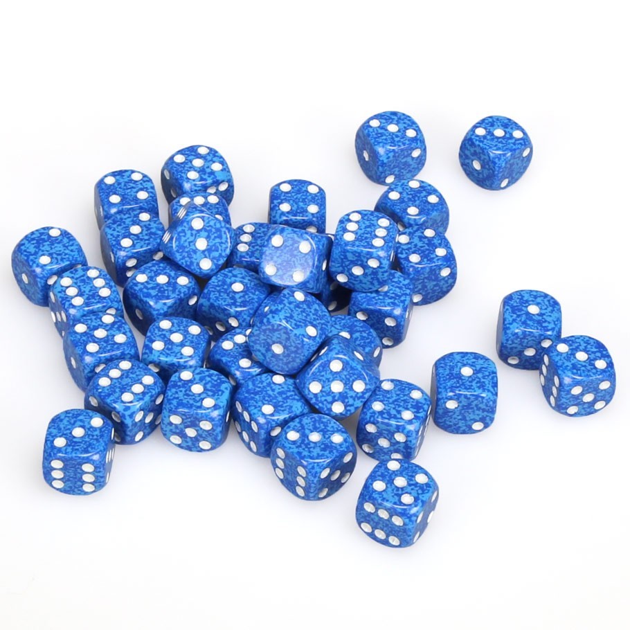 Chessex: D6 Speckled Cube Set (12mm) - Water image