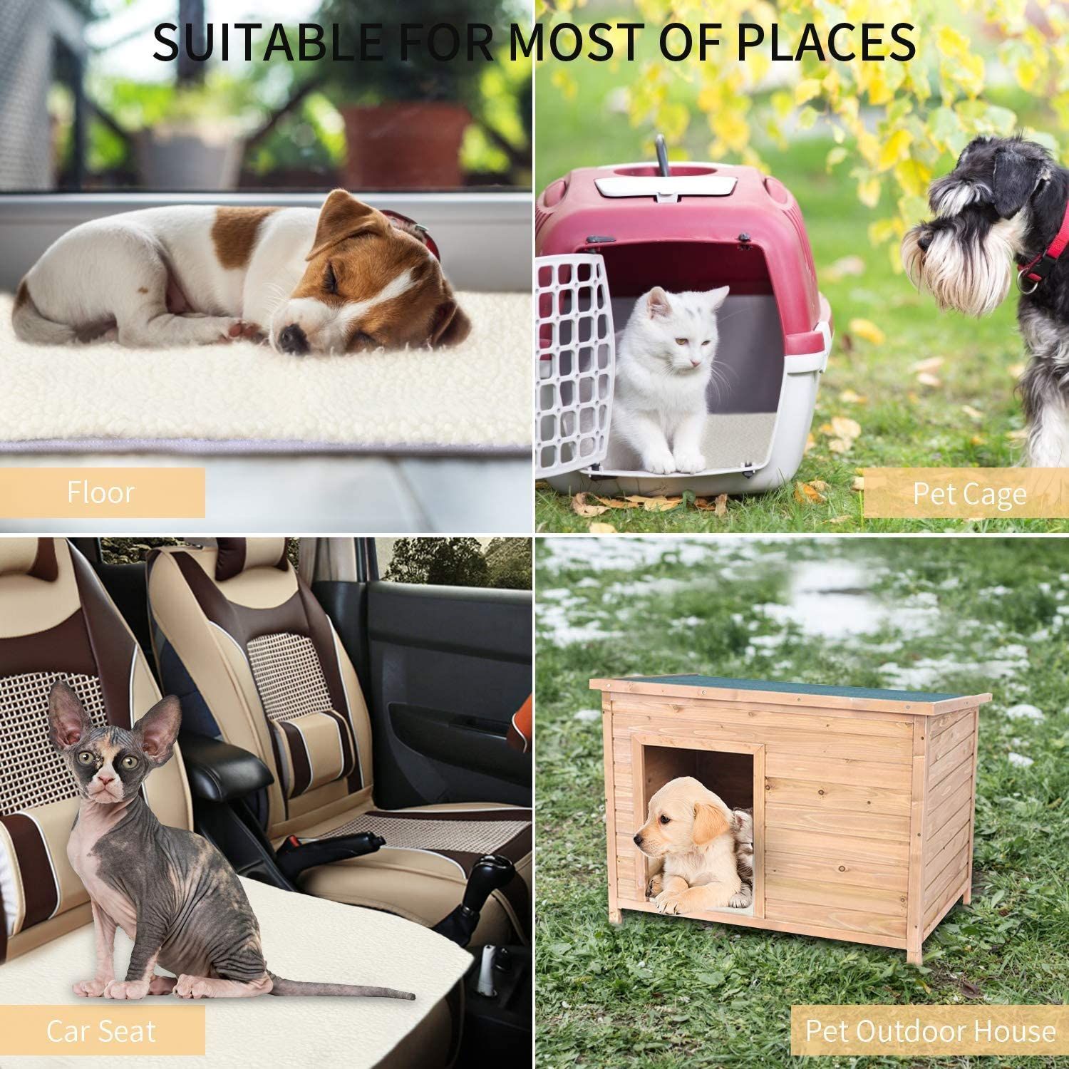 Self Heating Cat Pad/Self-Warming Cat Dog Bed image