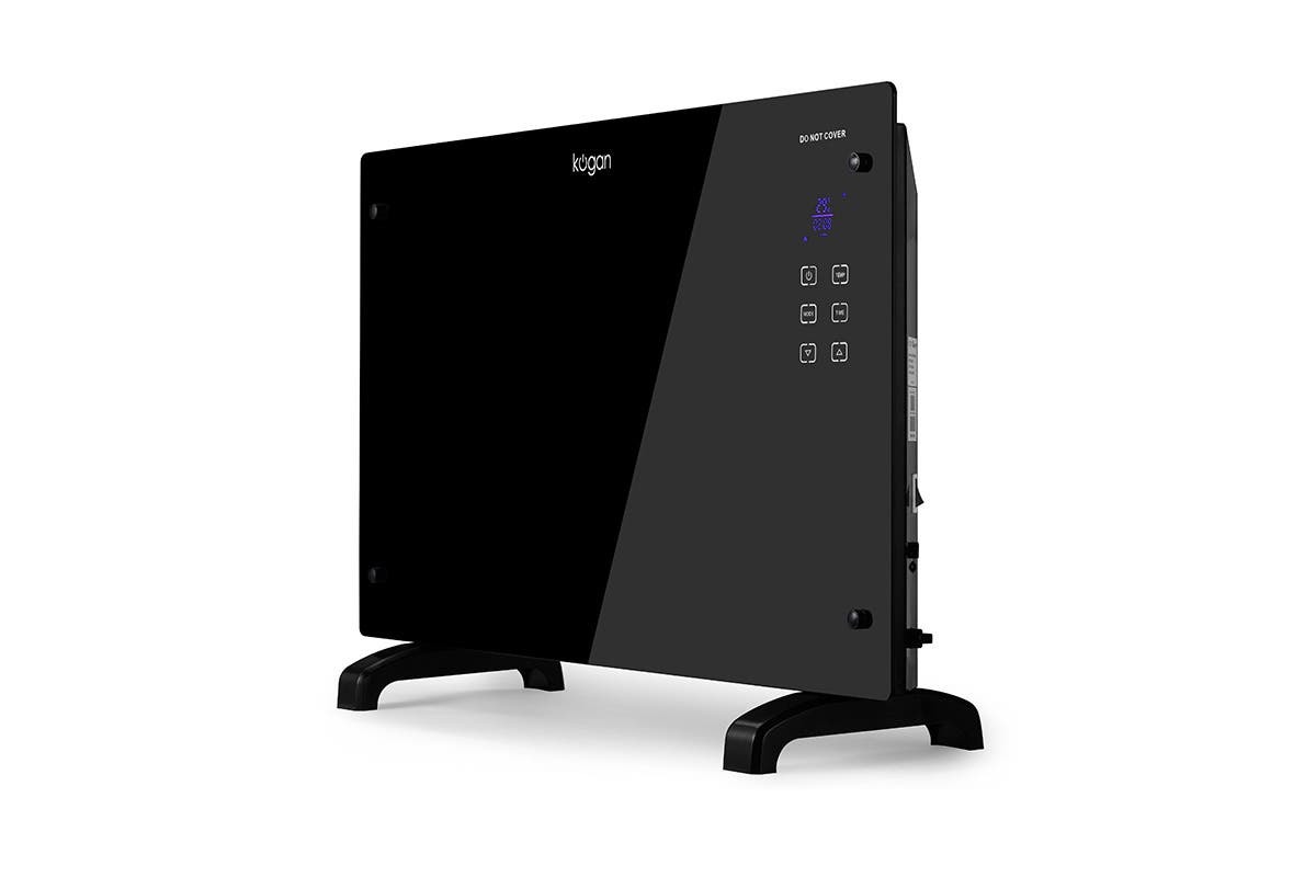 Buy Kogan 2000W Black Glass Portable Electric Panel Heater at Mighty Ape NZ