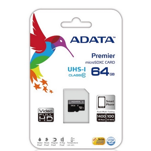 64GB ADATA Premier - MicroSDXC Card (Class 10 UHS-I) image