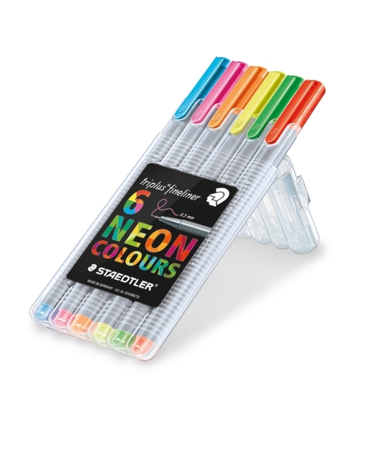 Staedtler Triplus Fineliner Wallet 6 Neon Colours image
