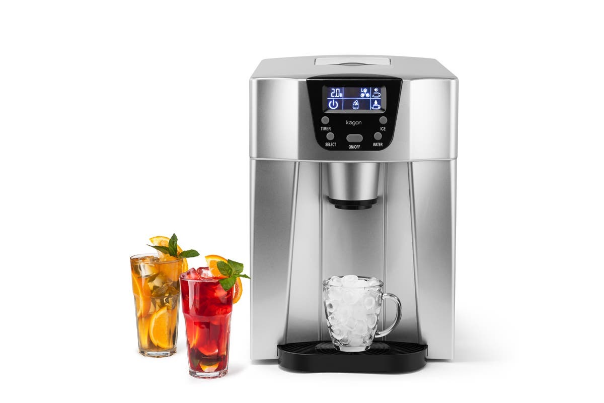 Buy Kogan 2in1 Ice Cube Maker & Water Dispenser (Stainless Steel) at