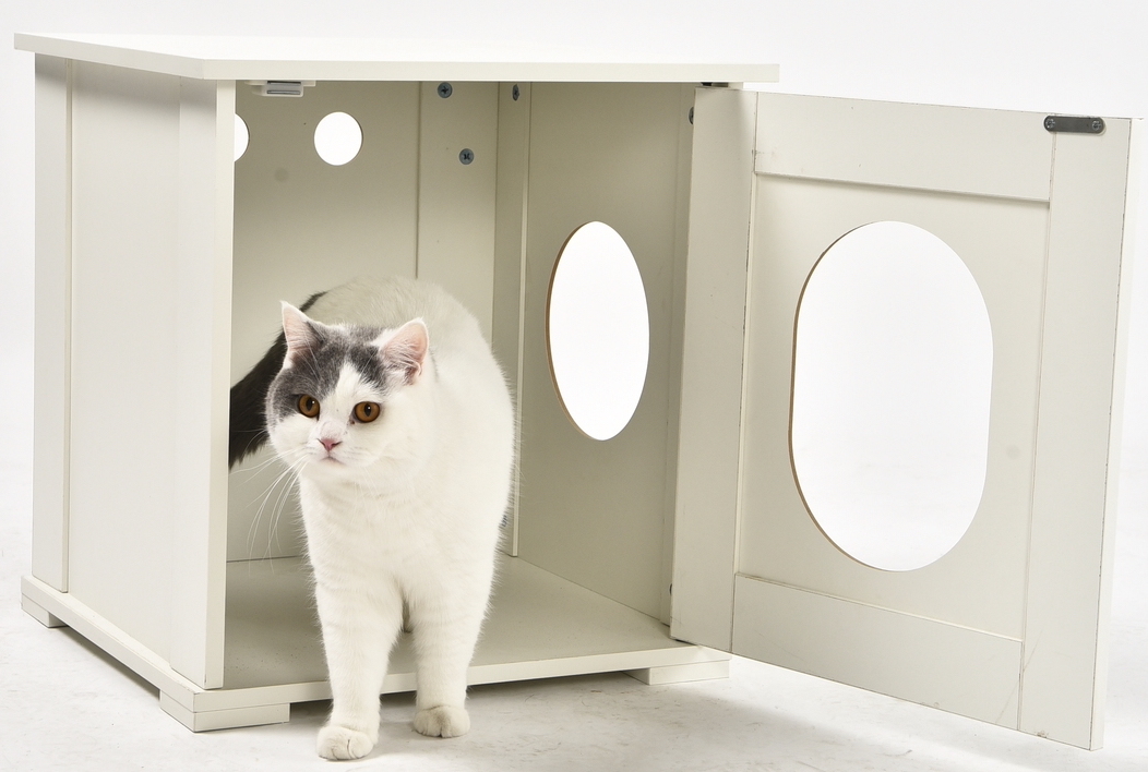 Buy Pawever Pets Cat Litter Box Enclosure White at Mighty Ape NZ