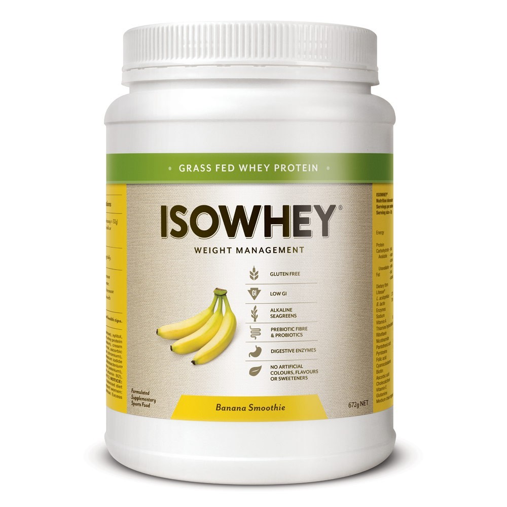 Buy IsoWhey Weight Management Shake Banana Smoothie (672g) at Mighty