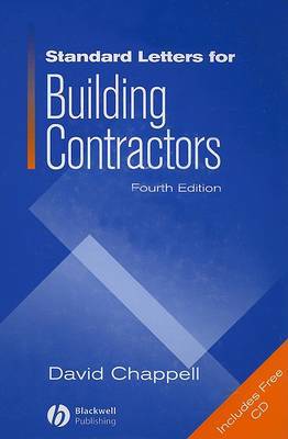 Standard Letters for Building Contractors on Hardback by David Chappell