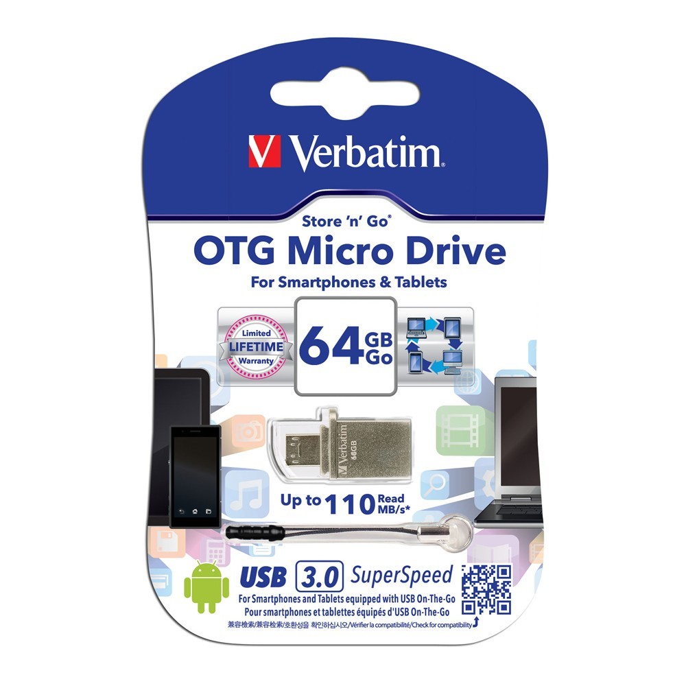 Verbatim Store'n'Go OTG Micro USB - 64GB image