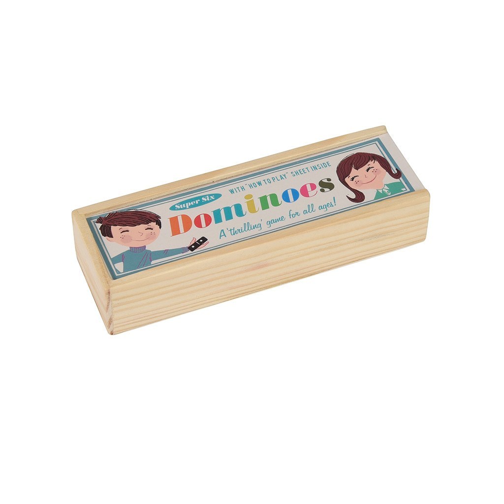 Wooden Box of Dominoes image