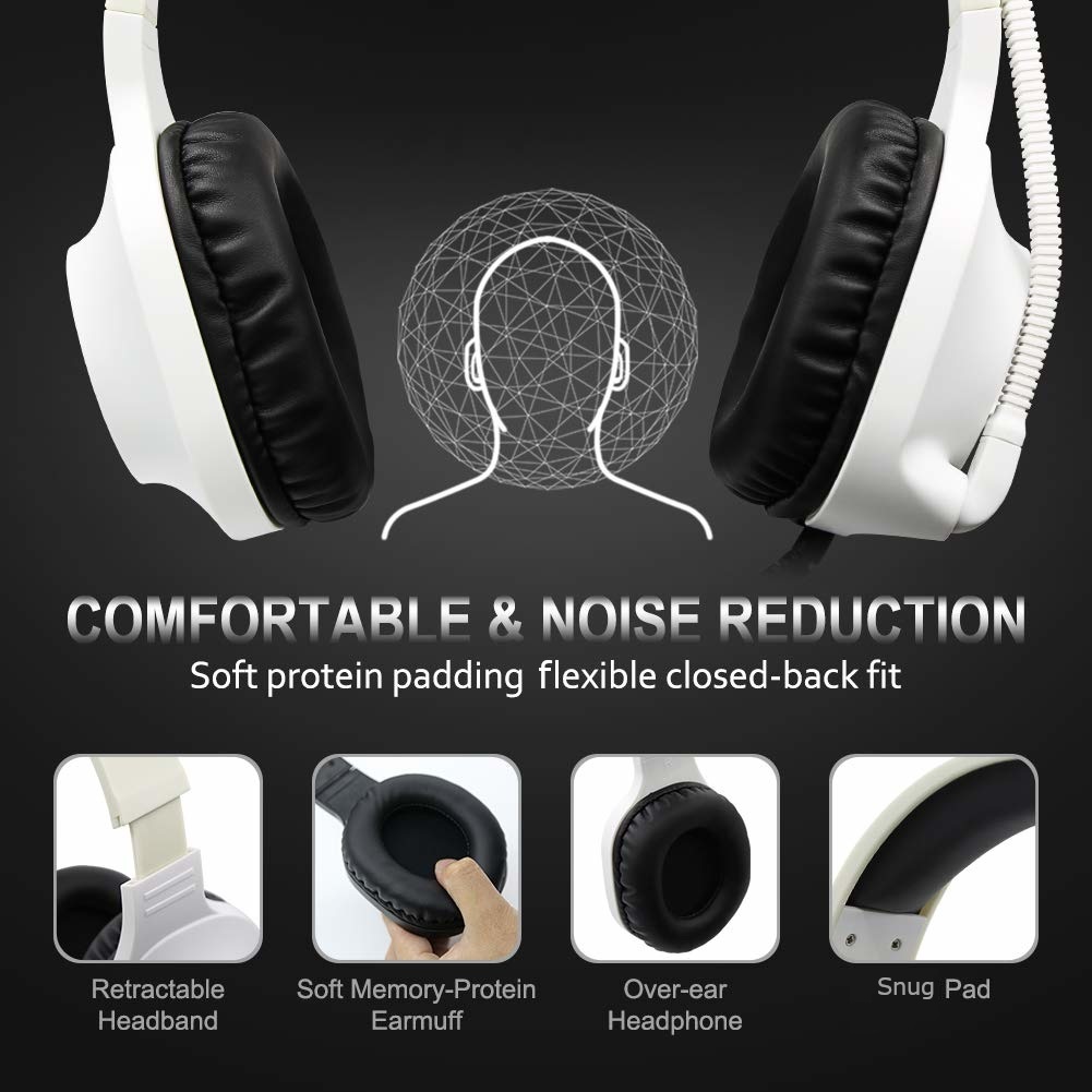 SADES Spirits Universal Gaming Headset (White) for Switch, PC, PS4, Xbox One image