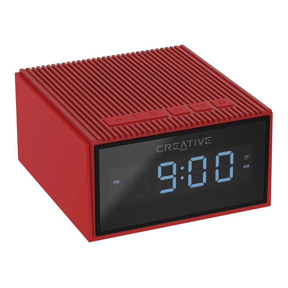 Creative Chrono Wireless Bluetooth Speaker and FM radio clock - Red image