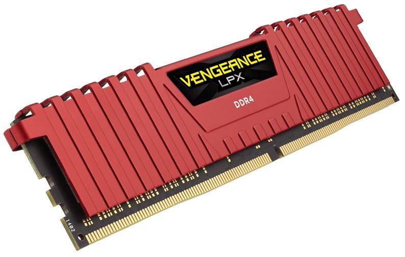 16GB Corsair Vengeance LPX (2x8GB) DDR4 DRAM 2666MHz C16 Memory Kit - Red image