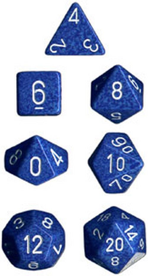 Chessex Speckled Polyhedral Dice Set - Water image