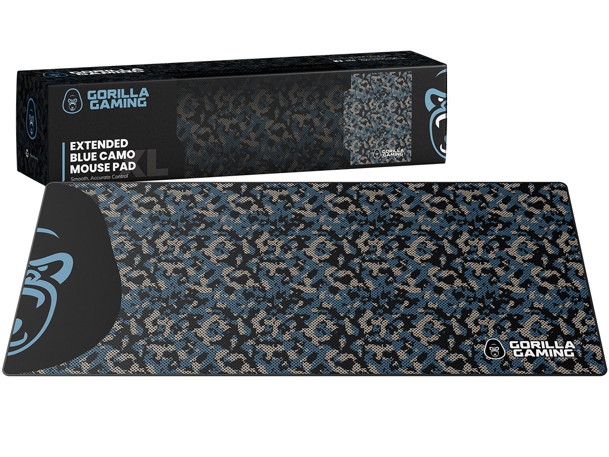 Gorilla Gaming Extended Mouse Pad - XL (Blue Camo) for PC image