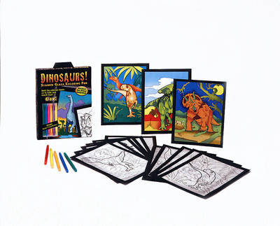 Dinosaurs!: Stained Glass Coloring Fun by Jan Sovak image