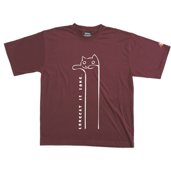 Longcat - Tshirt (Maroon) for image
