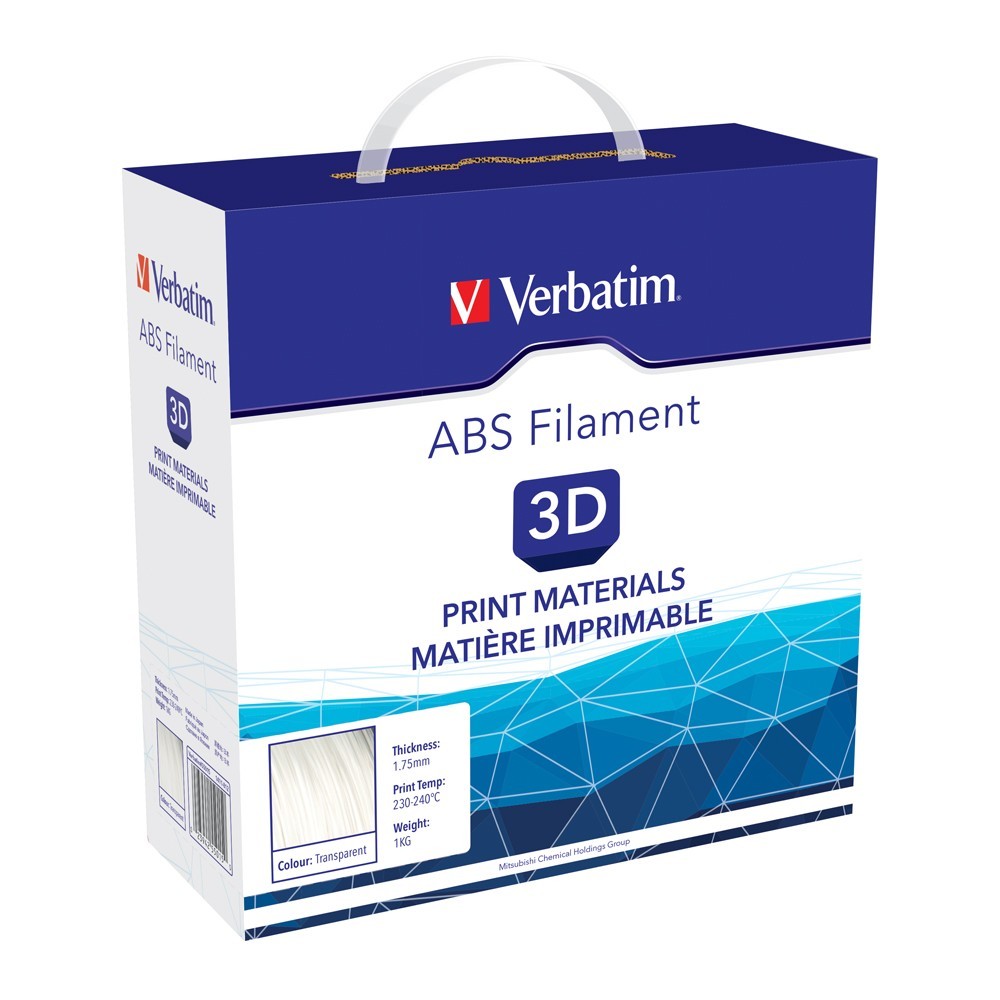 Verbatim 3D Printer ABS 1.75mm Filament - 1kg (Transparent) image