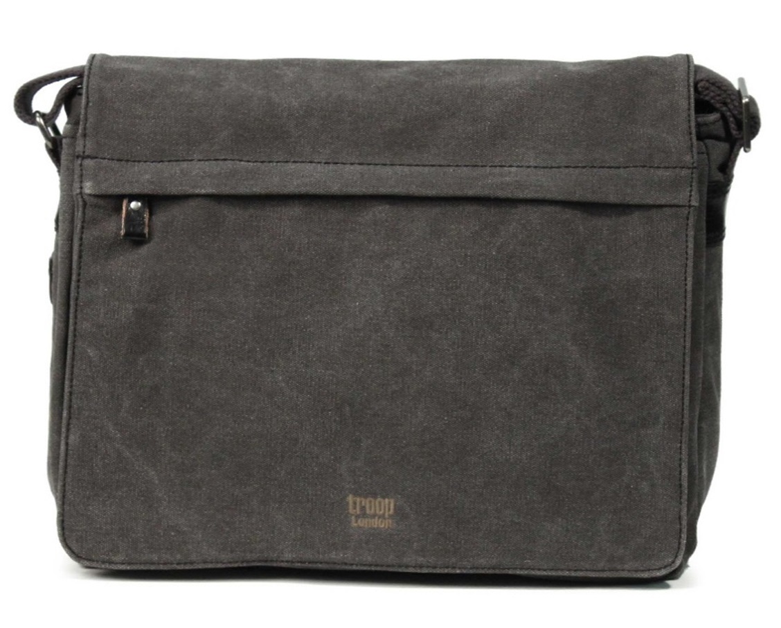 Troop London: Classic Flap-Front Messenger Large - Black image
