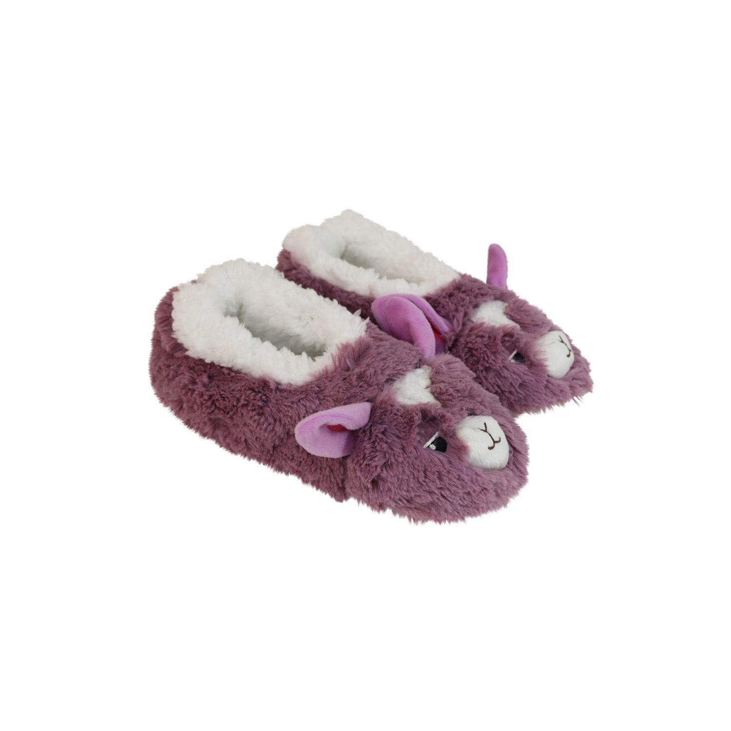 Slumbies Llama Furry Foot Pals Slippers (S)