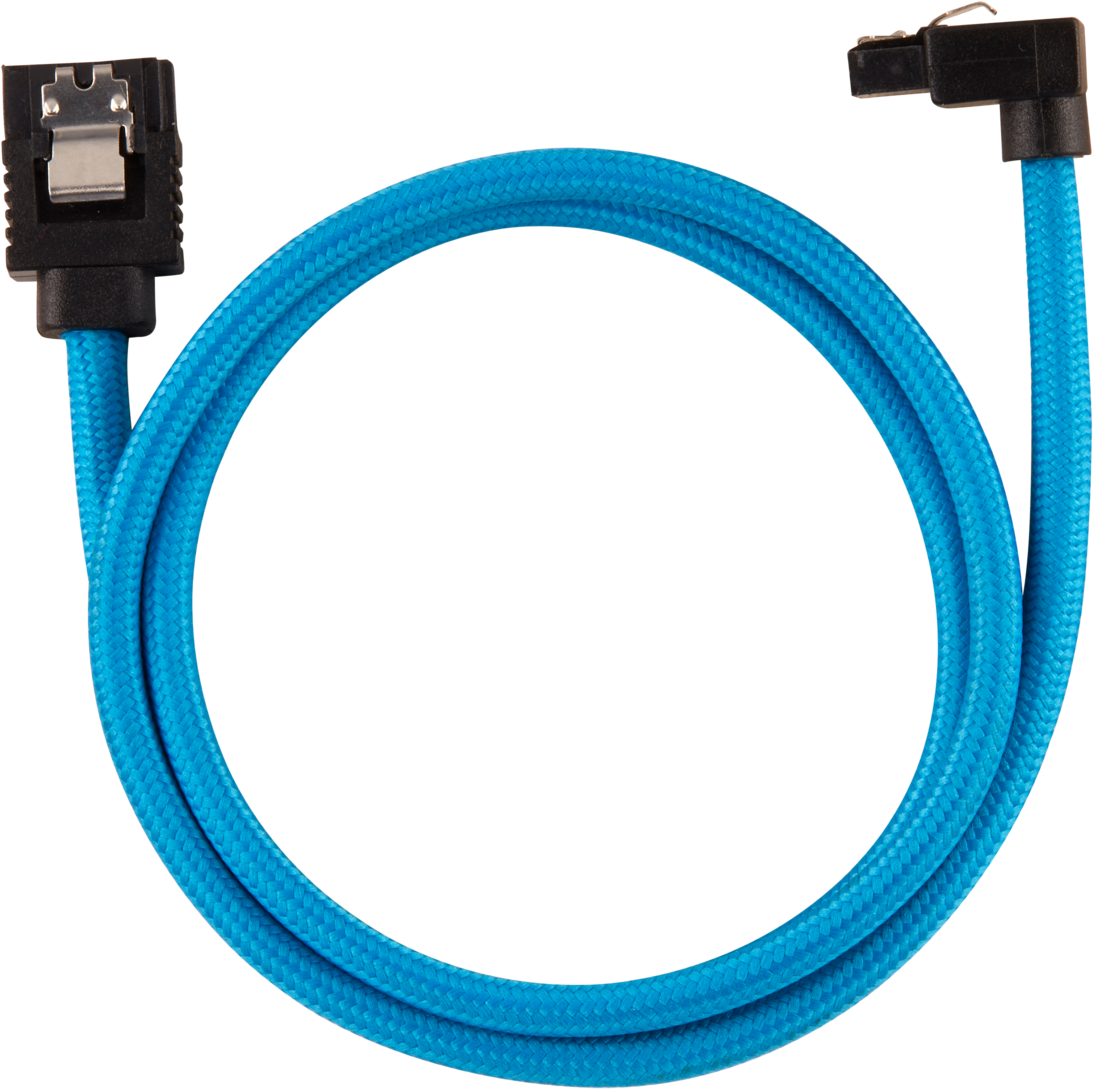 CORSAIR Premium Sleeved 90° SATA Data Cable Set at Mighty Ape NZ