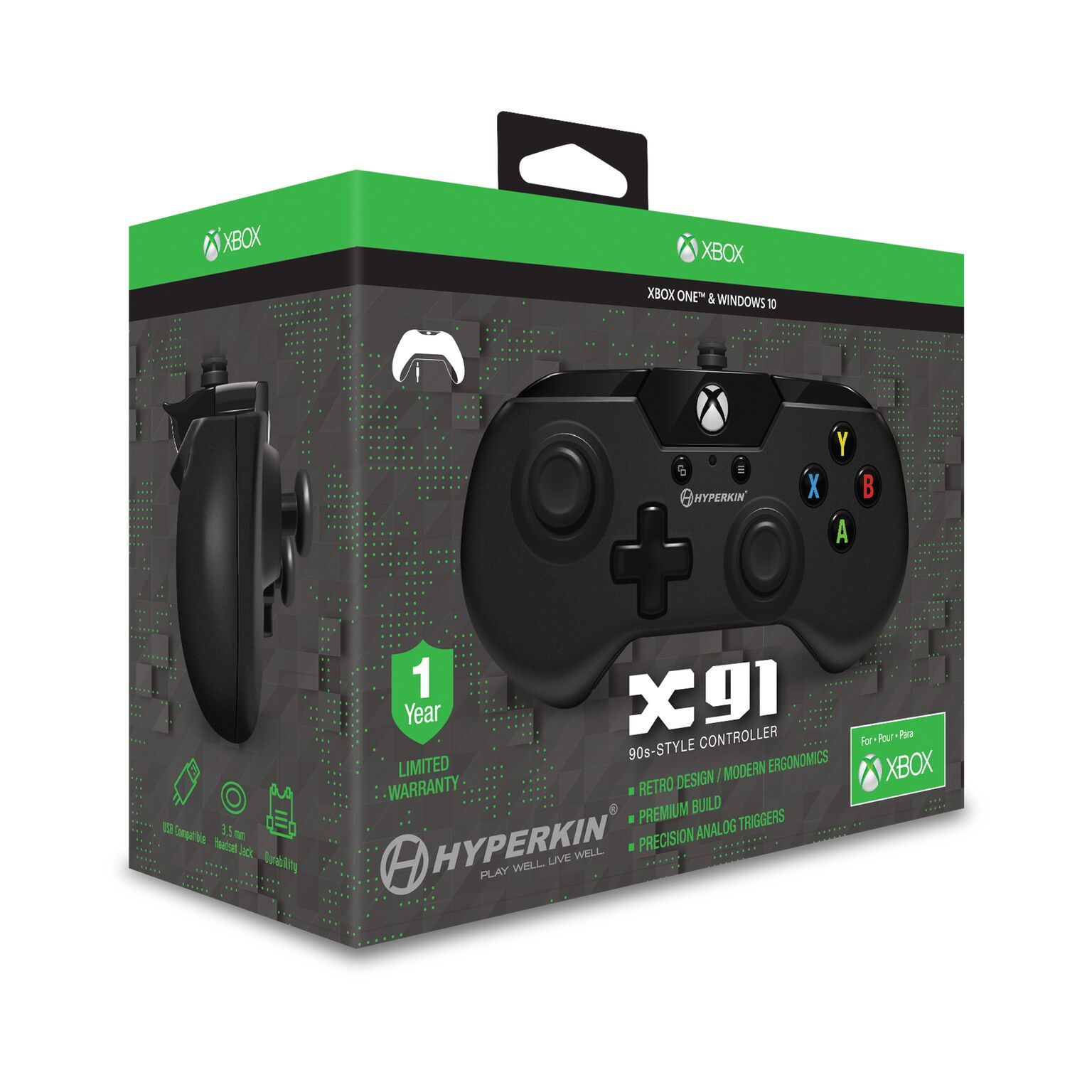 Hyperkin X91 Wired Controller for Xbox One Black Xbox One Buy Now