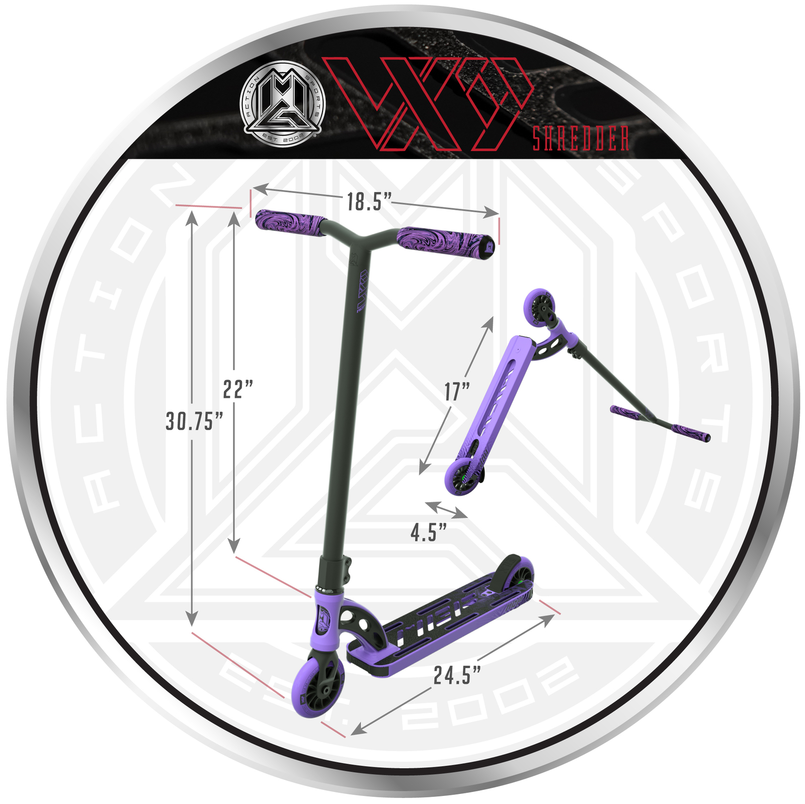 MADD Gear: VX9 Shredder Scooter - Purple image