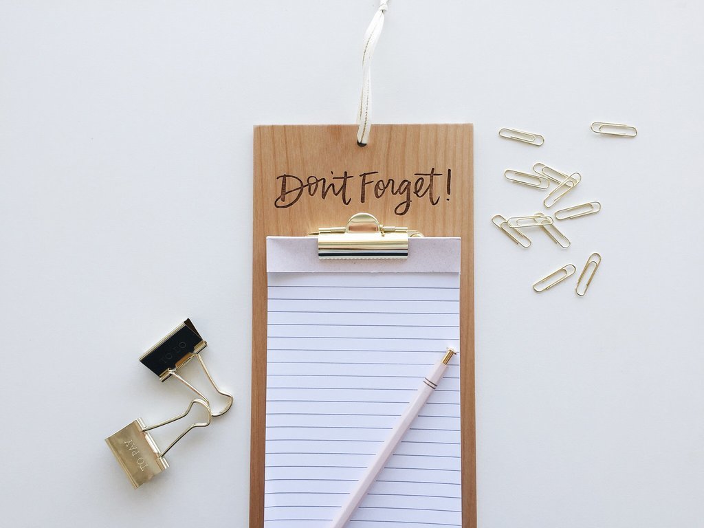 Cardtorial Wooden Clipboard - Don't Forget! image