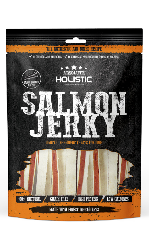 Absolute Holistic Salmon Jerky for Dogs 90g