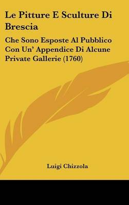 Le Pitture E Sculture Di Brescia: Che Sono Esposte Al Pubblico Con Un' Appendice Di Alcune Private Gallerie (1760) on Hardback by Luigi Chizzola