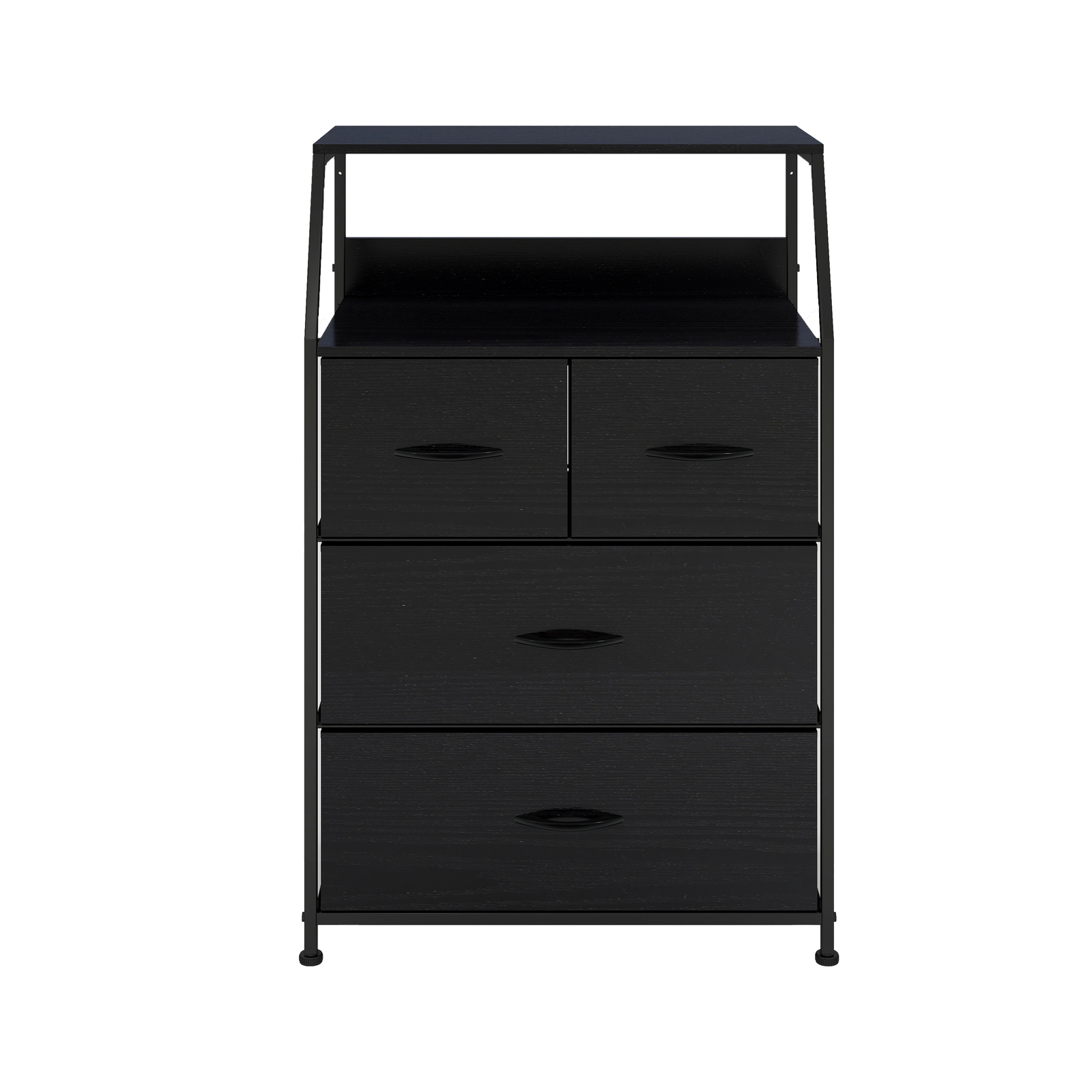 Buy Ovela Large 4 Drawer Storage Chest Nordic Black at Mighty Ape NZ