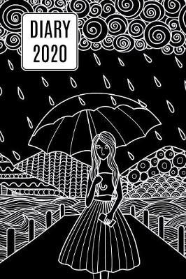 2020 Daily Diary Journal, Girl & Umbrella by Paper Pony Planners image