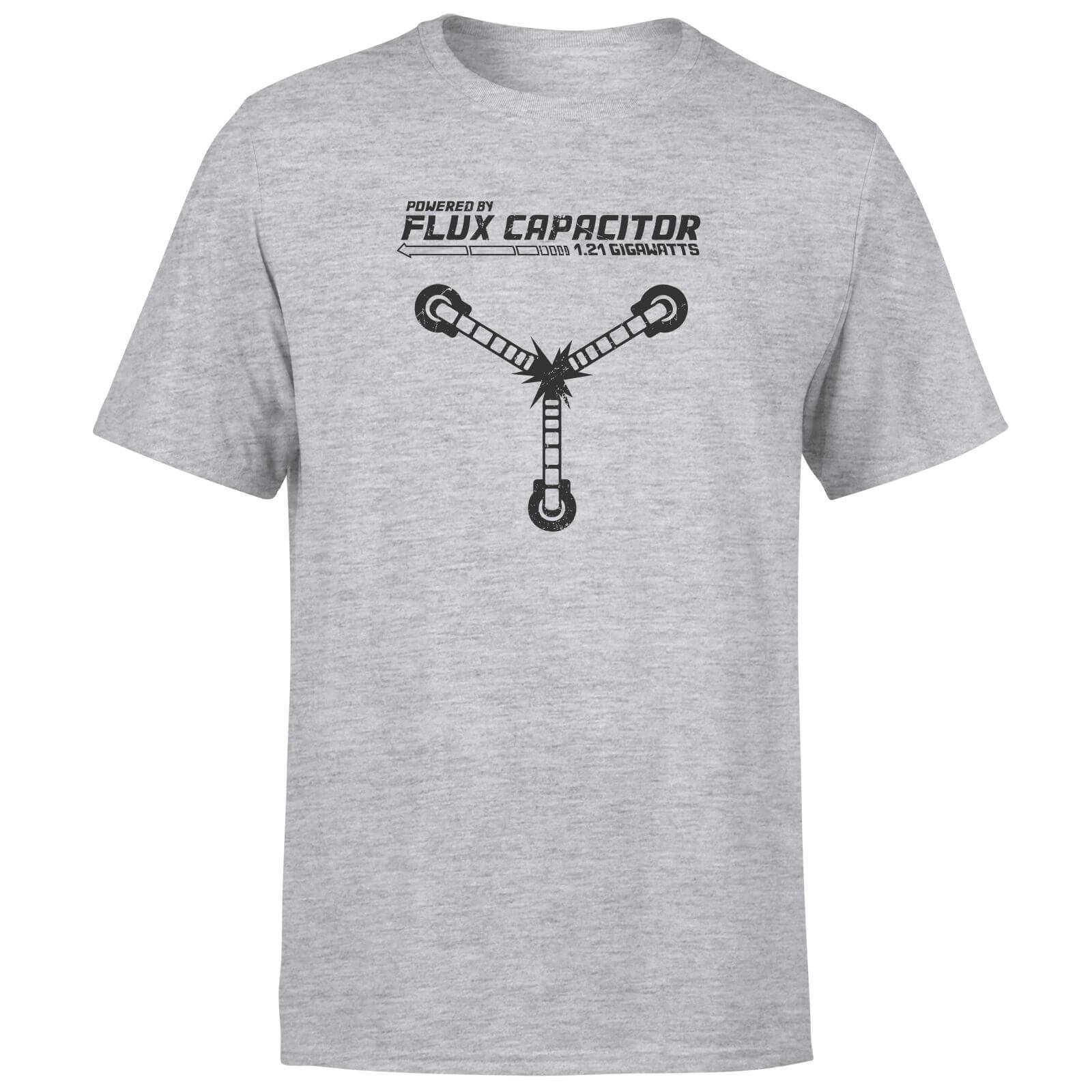 Back to the Future: Powered By Flux Capacitor T-Shirt - Grey/Medium