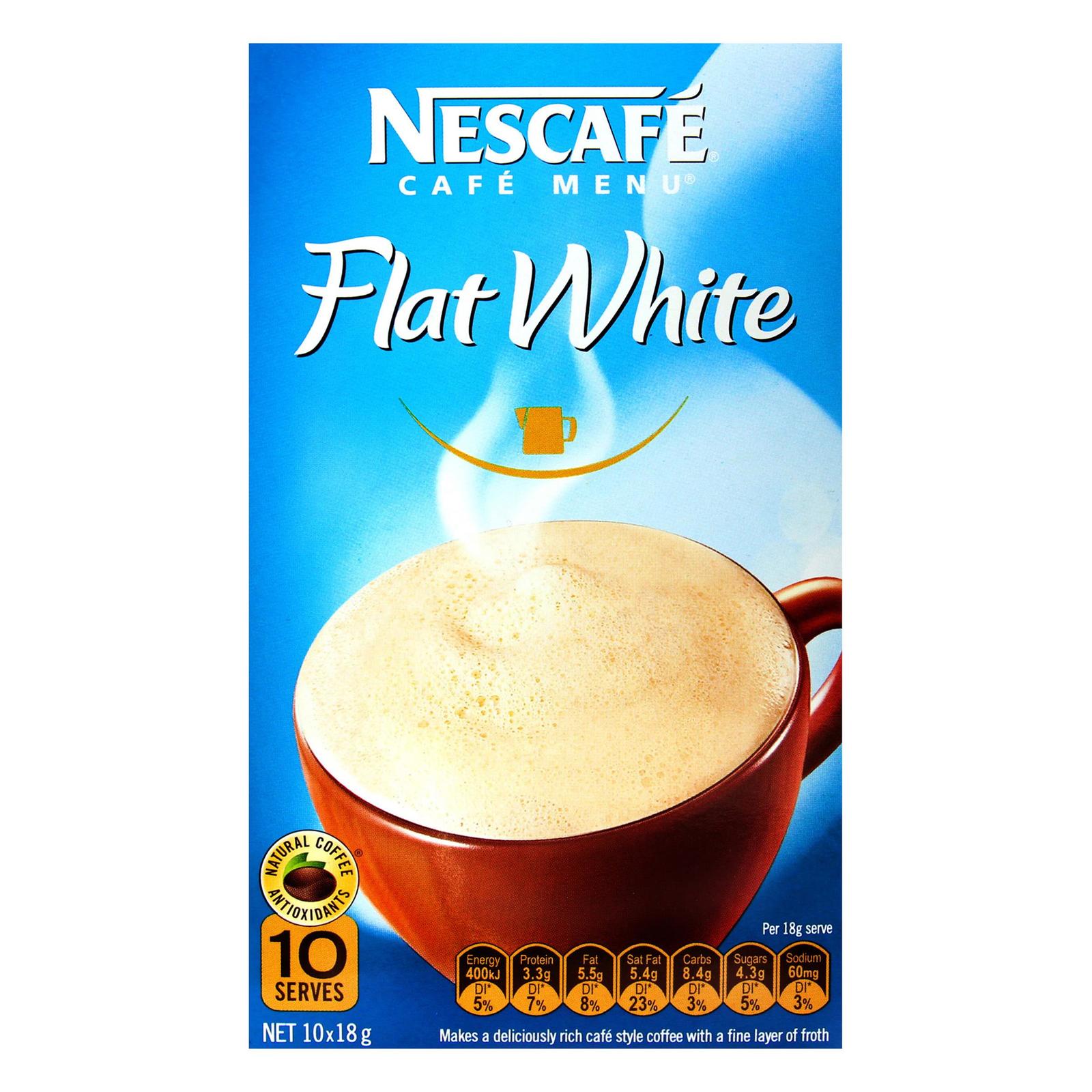 Nescafe Café Menu (Flat White, 10pk) at Mighty Ape NZ