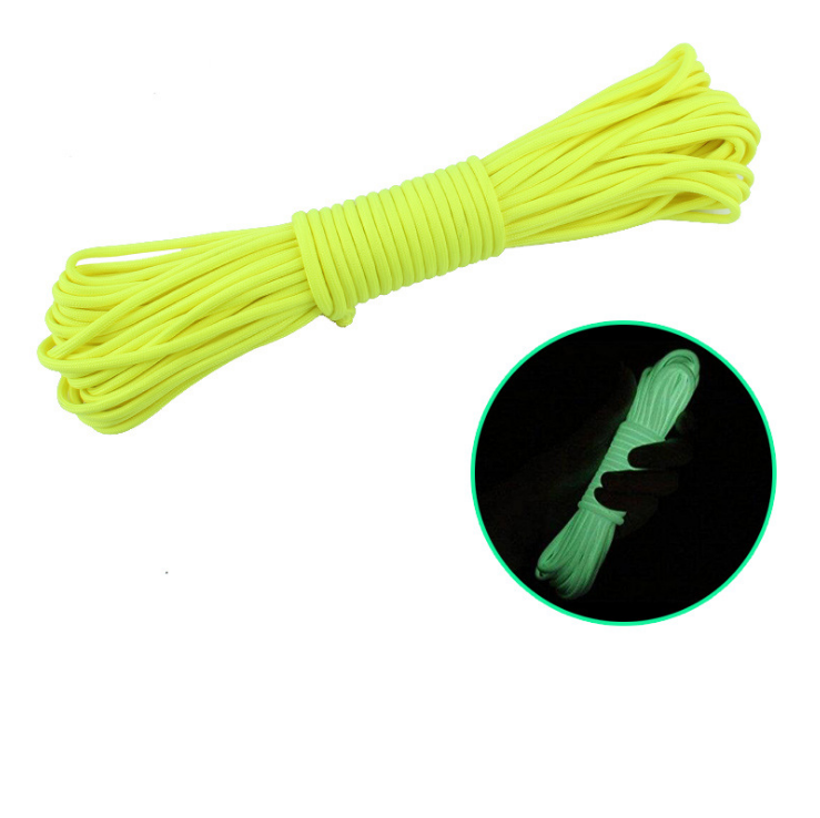 Outdoor Luminous Glow Camping Tent Rope 20M - Yellow image